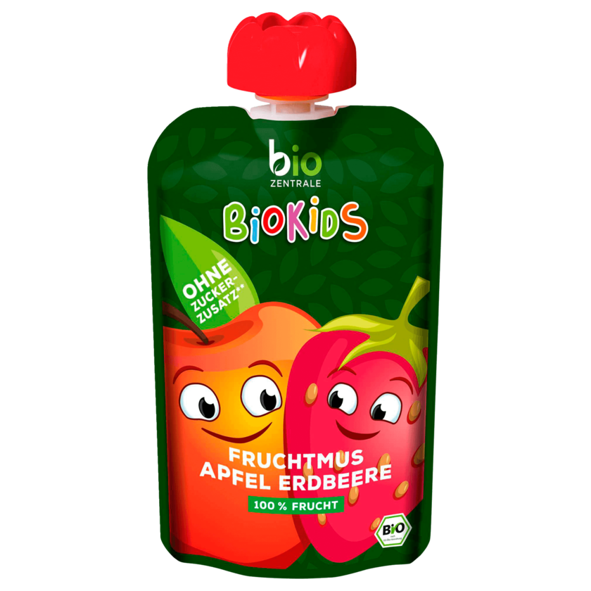 Biozentrale BioKids Bio Fruchtmus Apfel-Erdbeere 90g